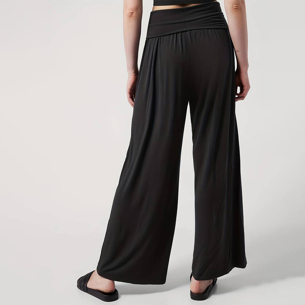 Damen Jerseyhose Elastischer Bund Hochtailliert