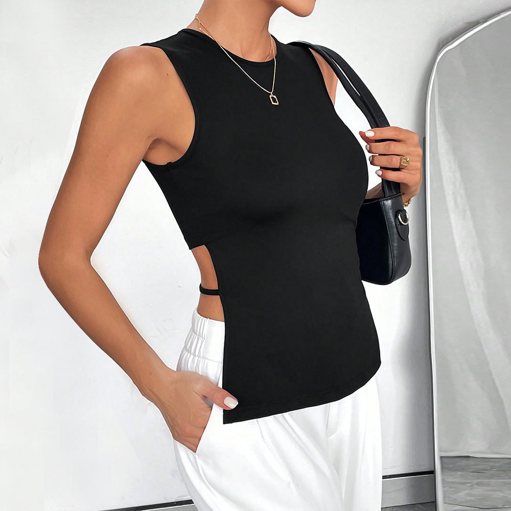 Damen Sporttanktop Mit Cut-Out Norvielle