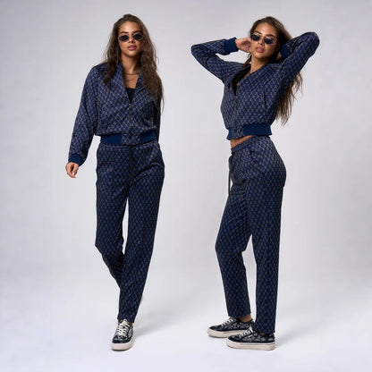 Damen Sportliches Loungewear-Set Kapuzenjacke Jogginghosen