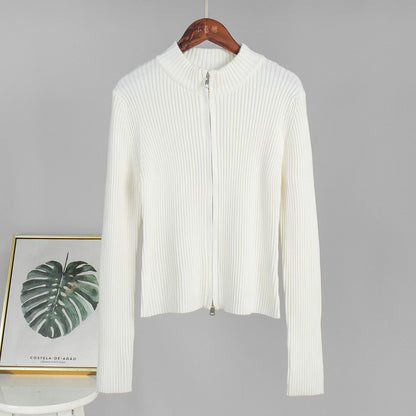 Damen Pullover Weicher Baumwollmix Eleganter Schnitt Beige