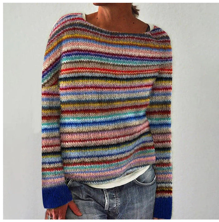 Damen Bunter Pullover Warm - Norvielle