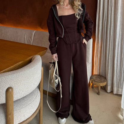 Damen Loungewear-Set mit Corsage und Hoodie Norvielle