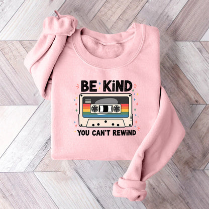 Damen Sweatshirt Vintage-Kassettenmotiv Weiß