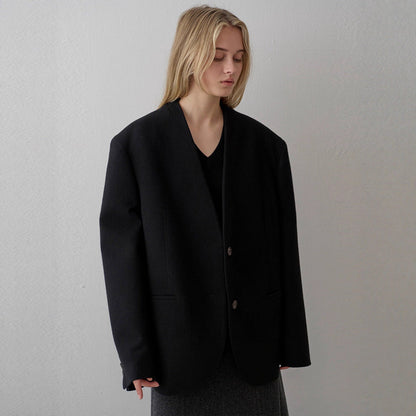 Damen Strickblazer Asymmetrisch Norvielle