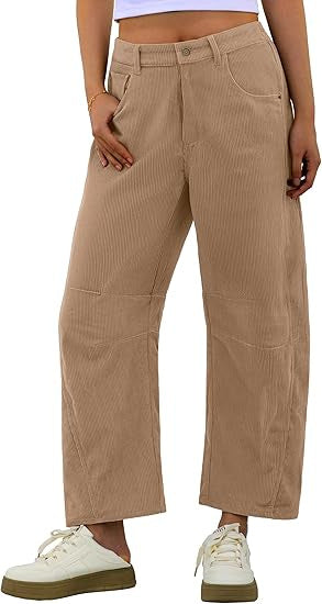 Damen Cordhose Weite Passform mit seitlichen Eingrifftaschen Norvielle