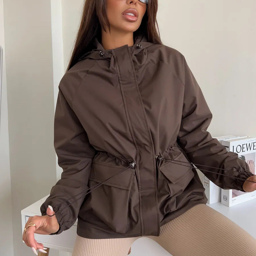 Damen Wasserdichte Jacke Verstellbarer Bund Norvielle - Norvielle