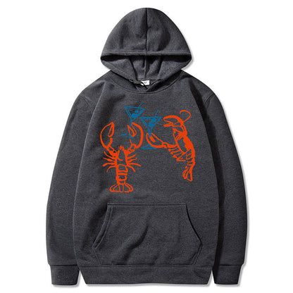 Damen Kapuzenpullover Hummer Motiv