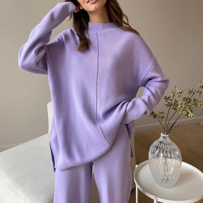 Damen Lounge-Set Lässiger Schnitt Hocher Kragen Norvielle