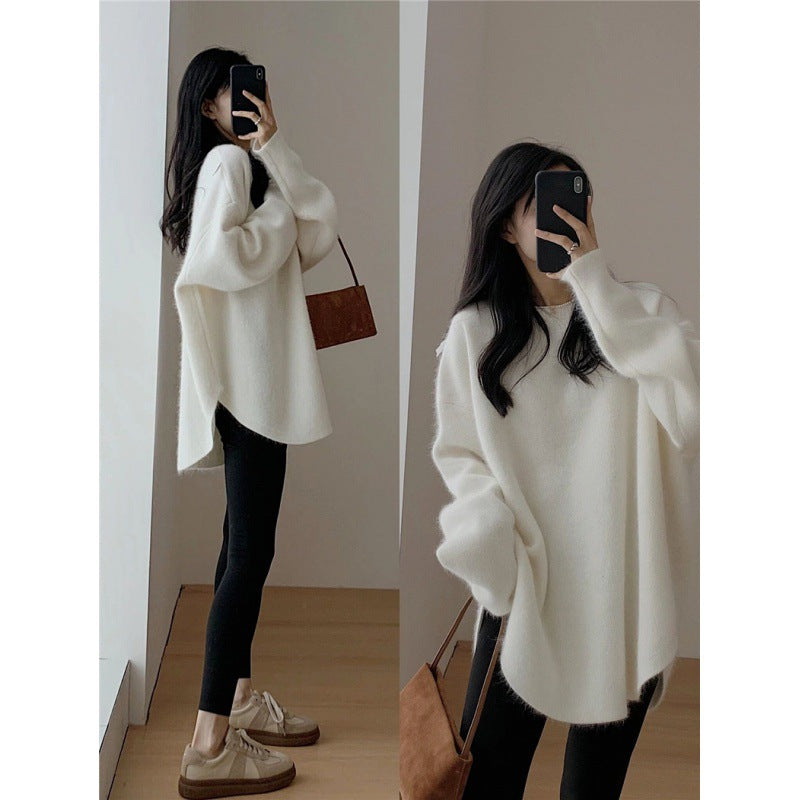 Damen Oversized Pullover Weich Norvielle