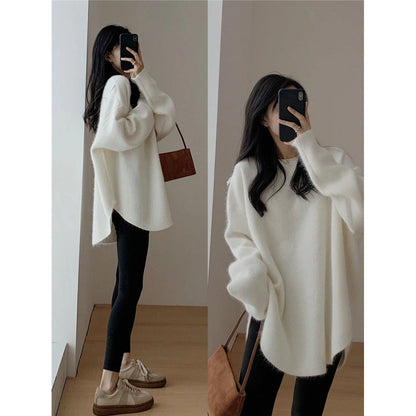 Damen Oversized Pullover Weich Norvielle