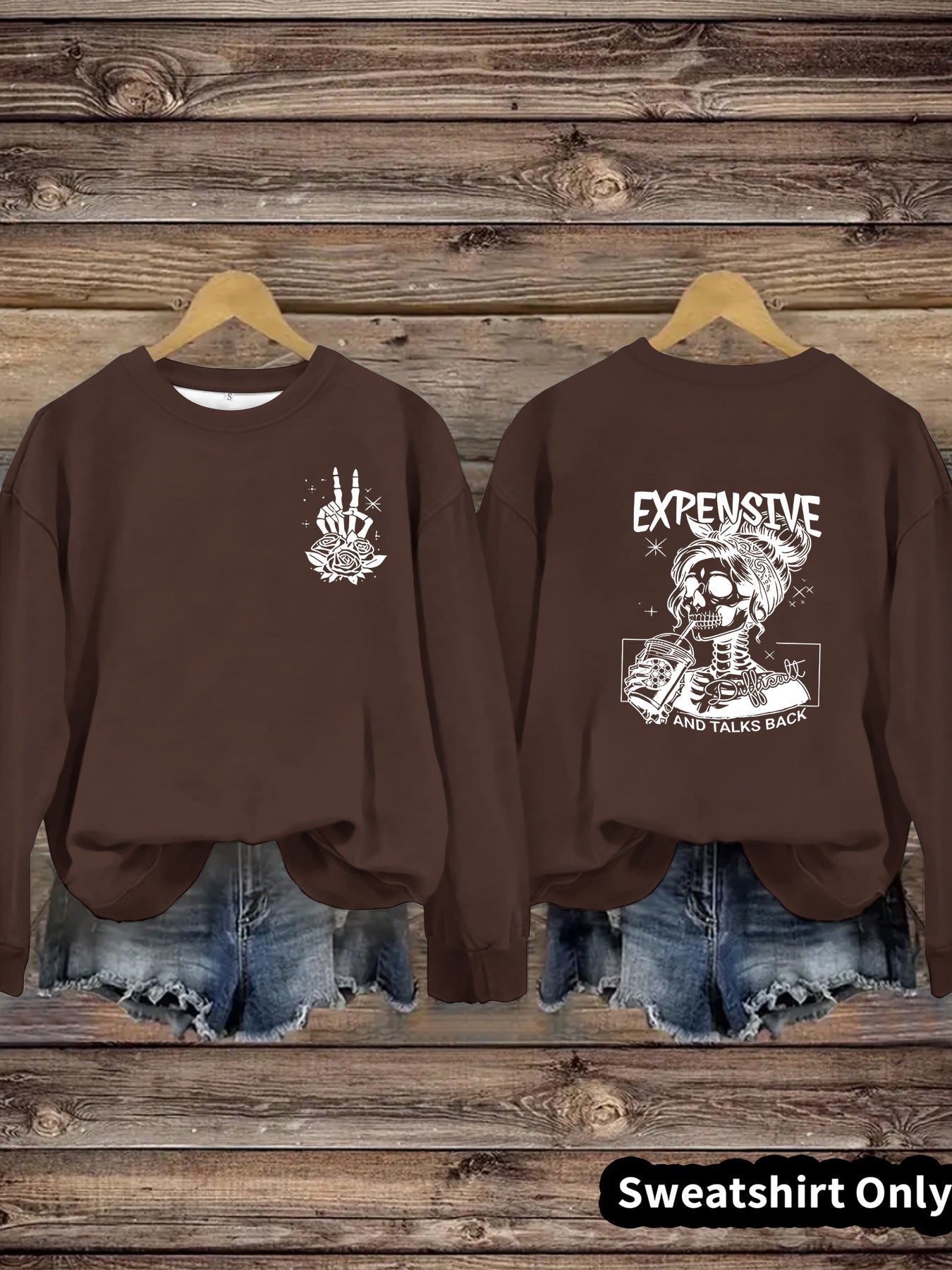 Damen Sweatshirt Kreatives Motiv Lässiger Schnitt Norvielle