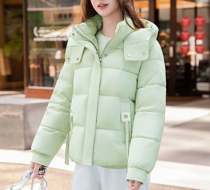 Damen Steppjacke Hochkragen Praktische Taschen
