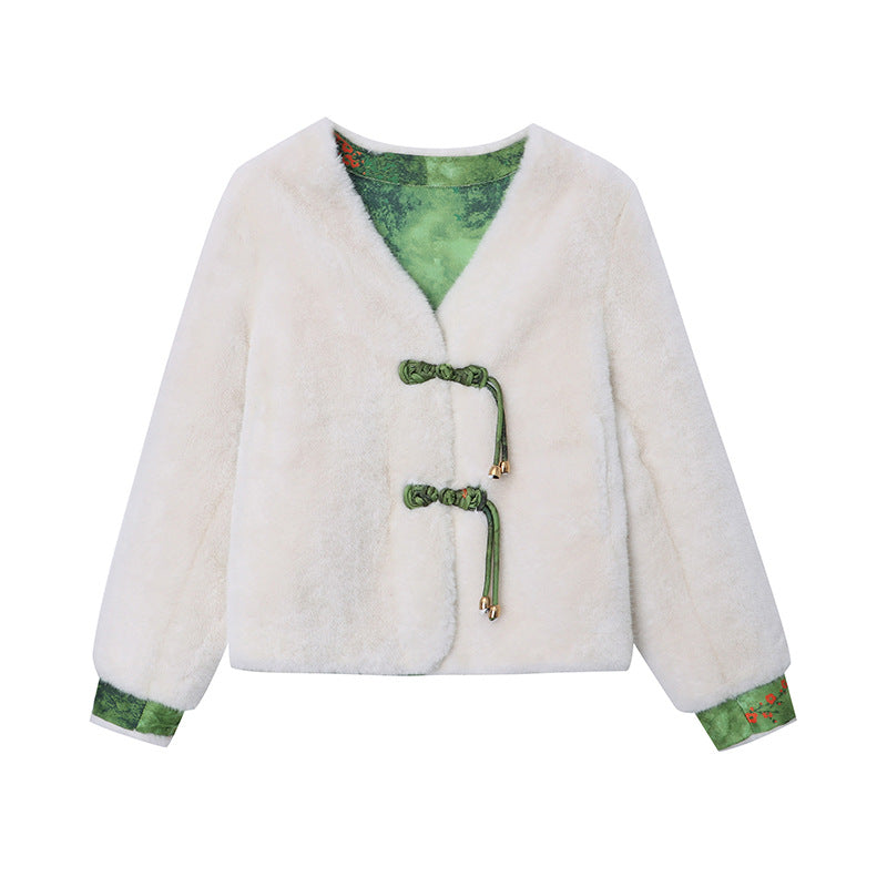 Damen Strickjacke Kuschelig Elegantes Detail Beige