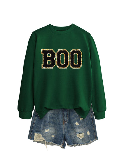 Damen Sweatshirt Glitzer Aufdruck Norvielle