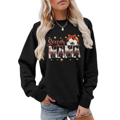 Damen Sweatshirt Soccer Mama Aufdruck Bequem Norvielle - Norvielle