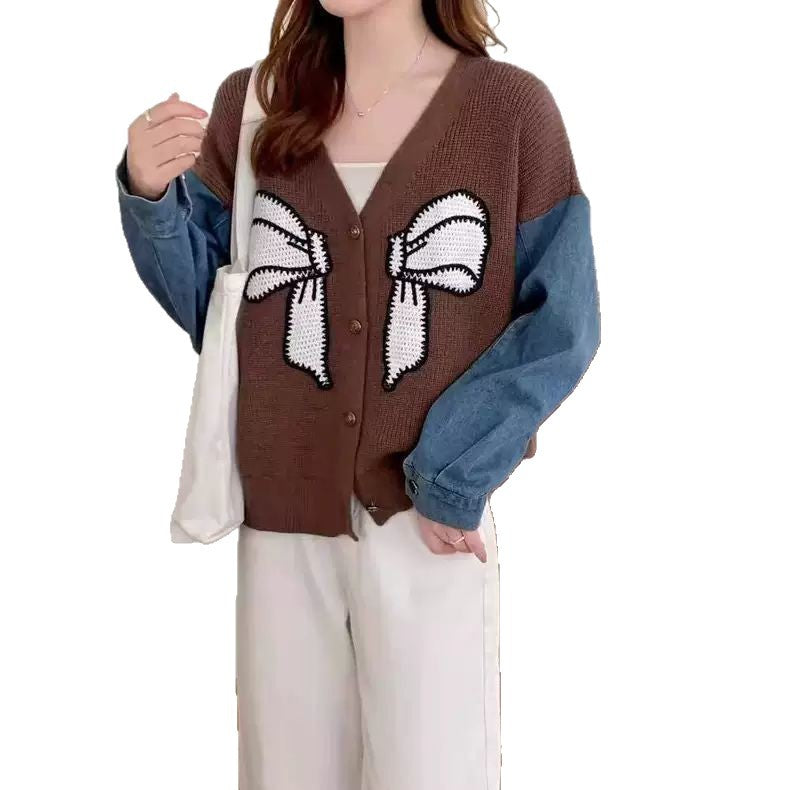 Damen Cardigan mit Schleifenstickerei Norvielle