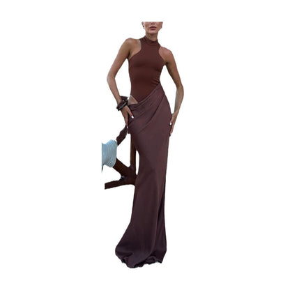 Damen Maxi-Rock Hohem Schlitz Eleganter Schnitt Norvielle