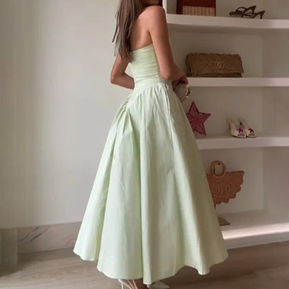 Damen Abendkleid V-Ausschnitt Weit Rock Norvielle