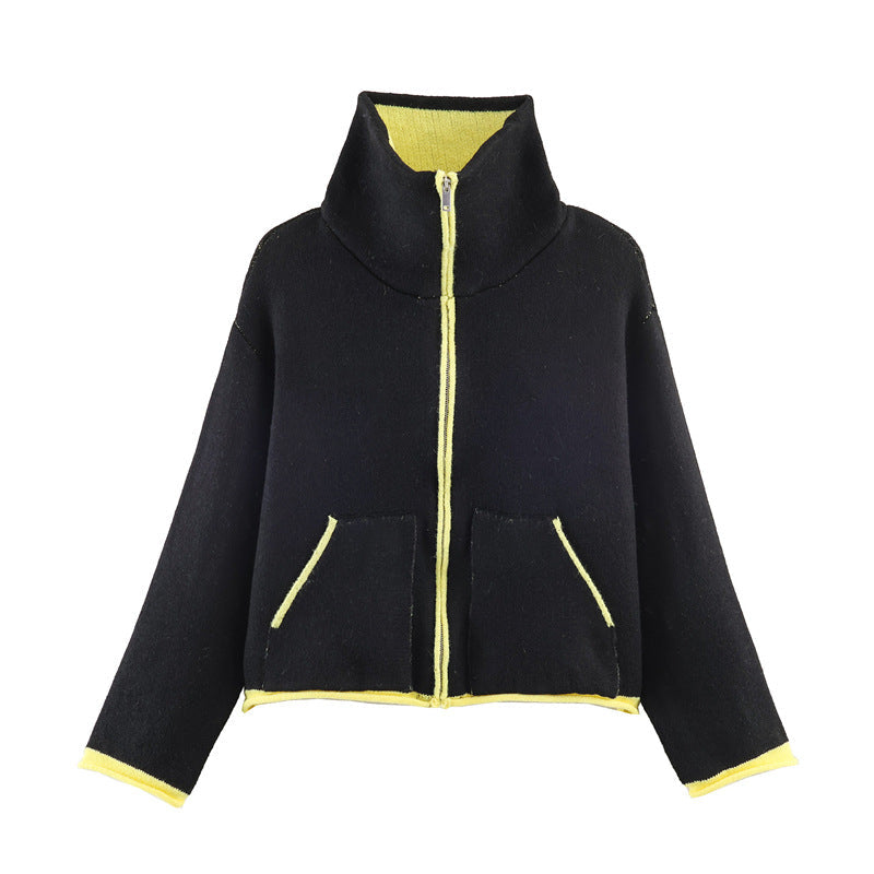 Damen Fleecejacke Oversized mit Kragen und Taschen Norvielle