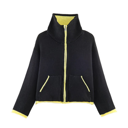 Damen Fleecejacke Oversized mit Kragen und Taschen Norvielle