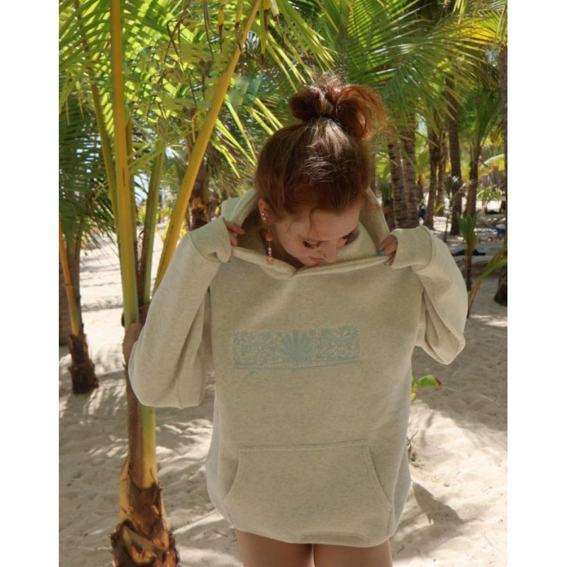 Damen Oversized Kapuzenpullover mit Grafik Bequem Größe XL