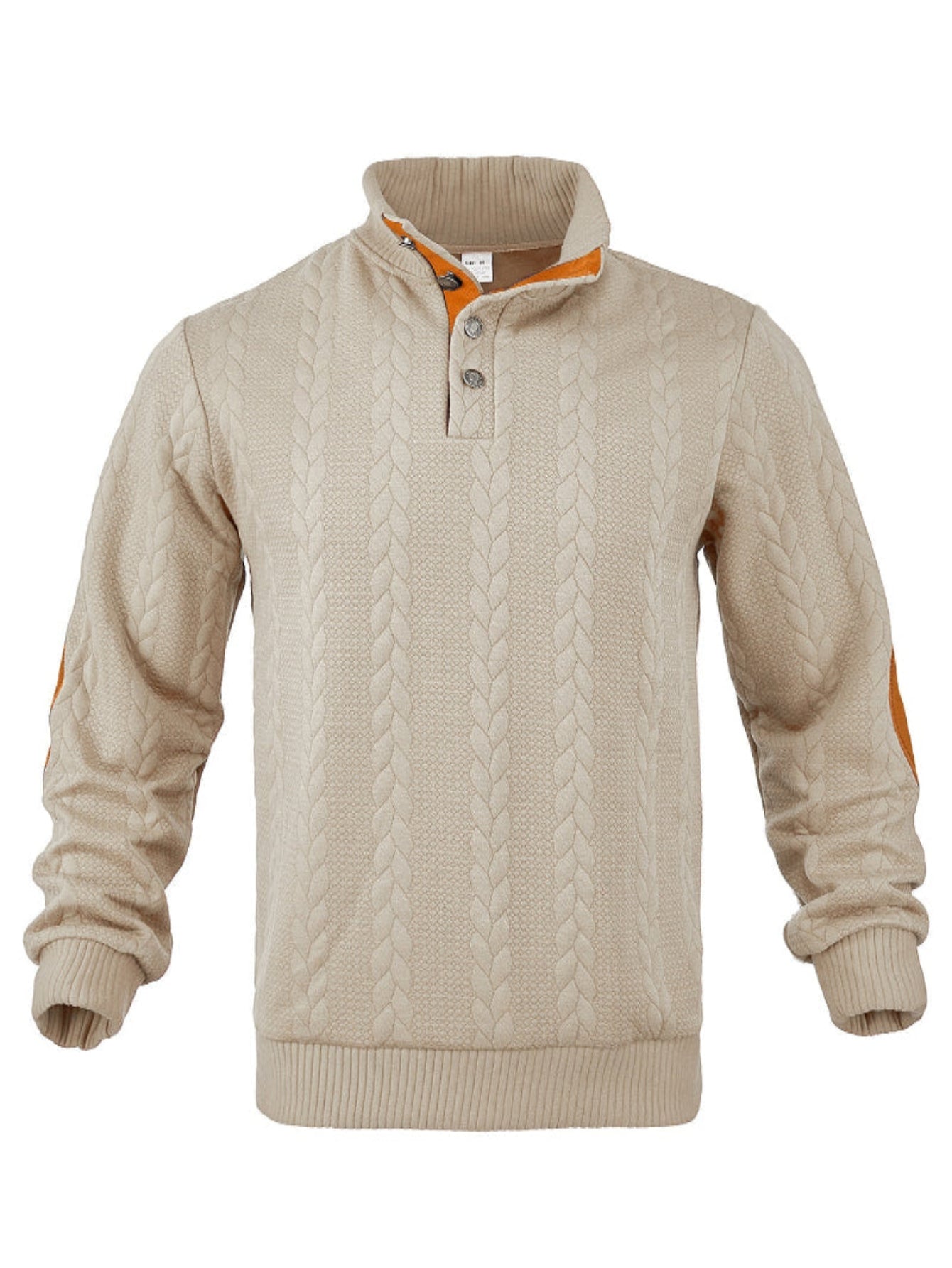 Herren Strickpullover Hochkragen Muster