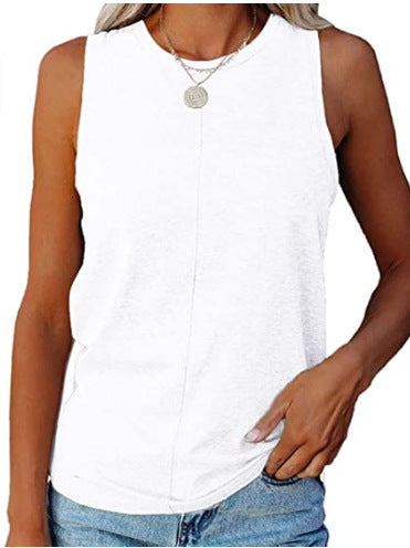 Damen Ärmelloses T-Shirt Elegant Schnitt Norvielle