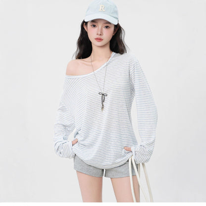 Damen Langarmshirt Asymmetrisch Norvielle
