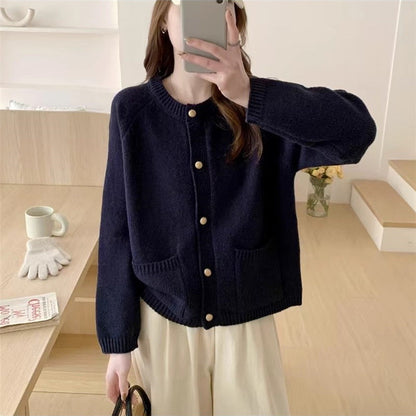 Damen Strickjacke Knopfleisten mit Taschen Norvielle