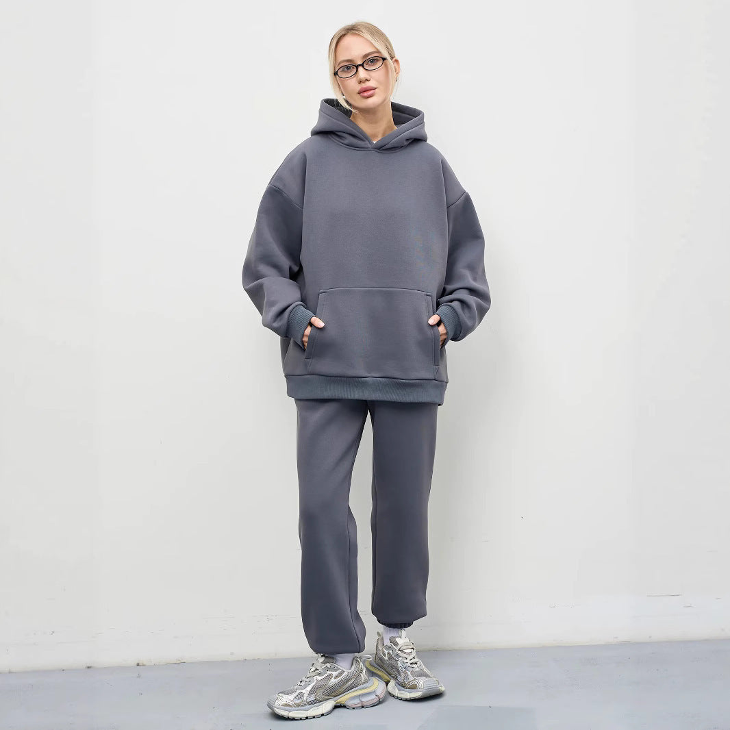 Damen Hoodie Oversized Jogginghose Modern Baumwolle