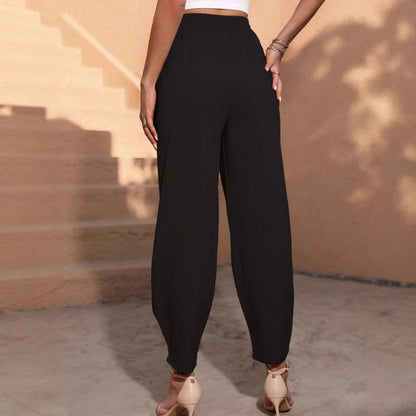 Damen Stoffhose Elastischer Bund Bequem