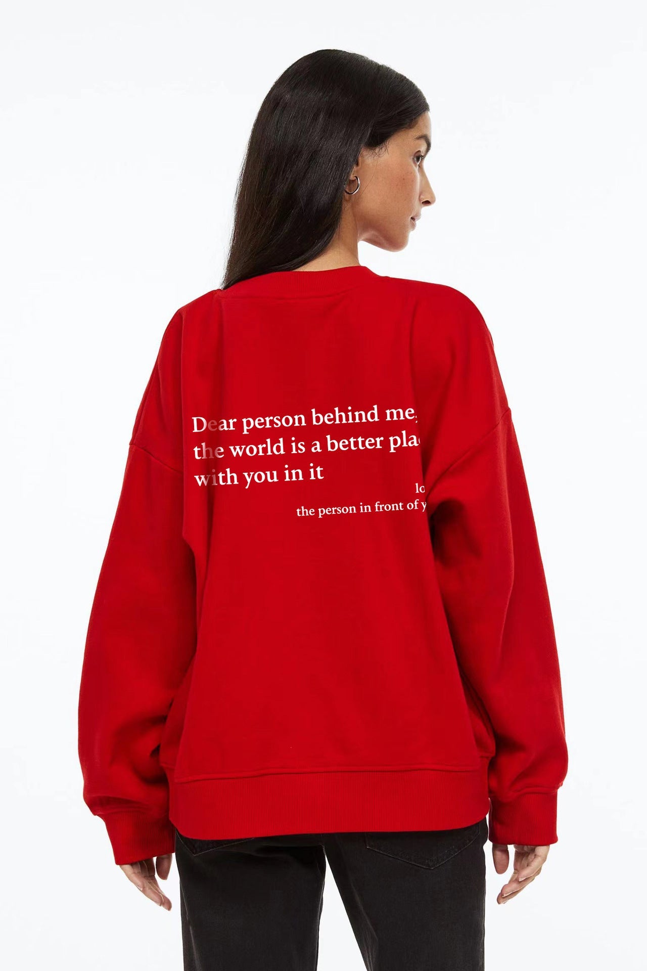 Damen Sweatshirt Inspirierendes Motiv Baumwolle Bequem Grau