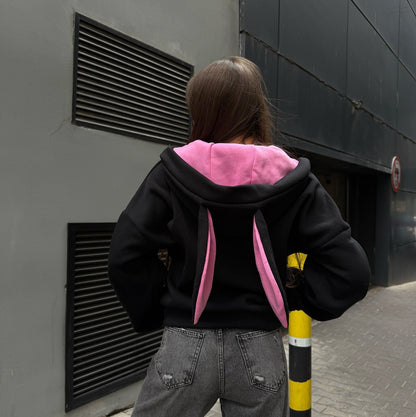 Damen Kapuzenjacke Tierohren Norvielle