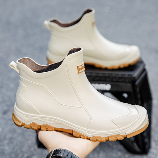 Herren Gummistiefel Rutschfest Flexibler Einstieg Schwarz - Norvielle