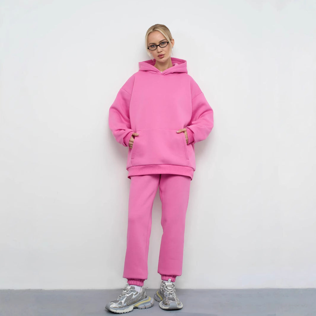 Damen Sweat-Set Kapuze Weites Design Norvielle