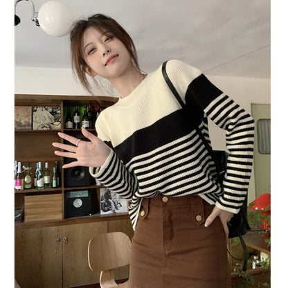 Damen Lässiger Streifenpullover Norvielle - Norvielle