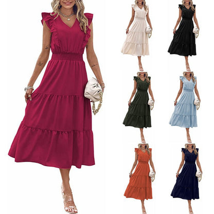 Damen Langarm-Kleid mit Volumenrock Norvielle - Norvielle