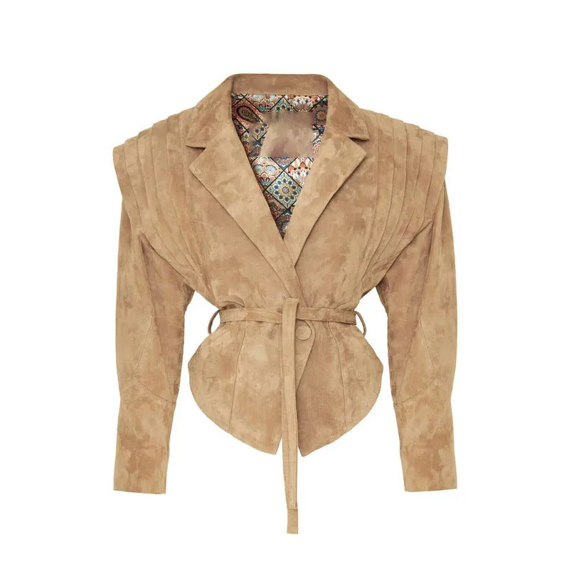 Damen Wildlederblazer Tailliert