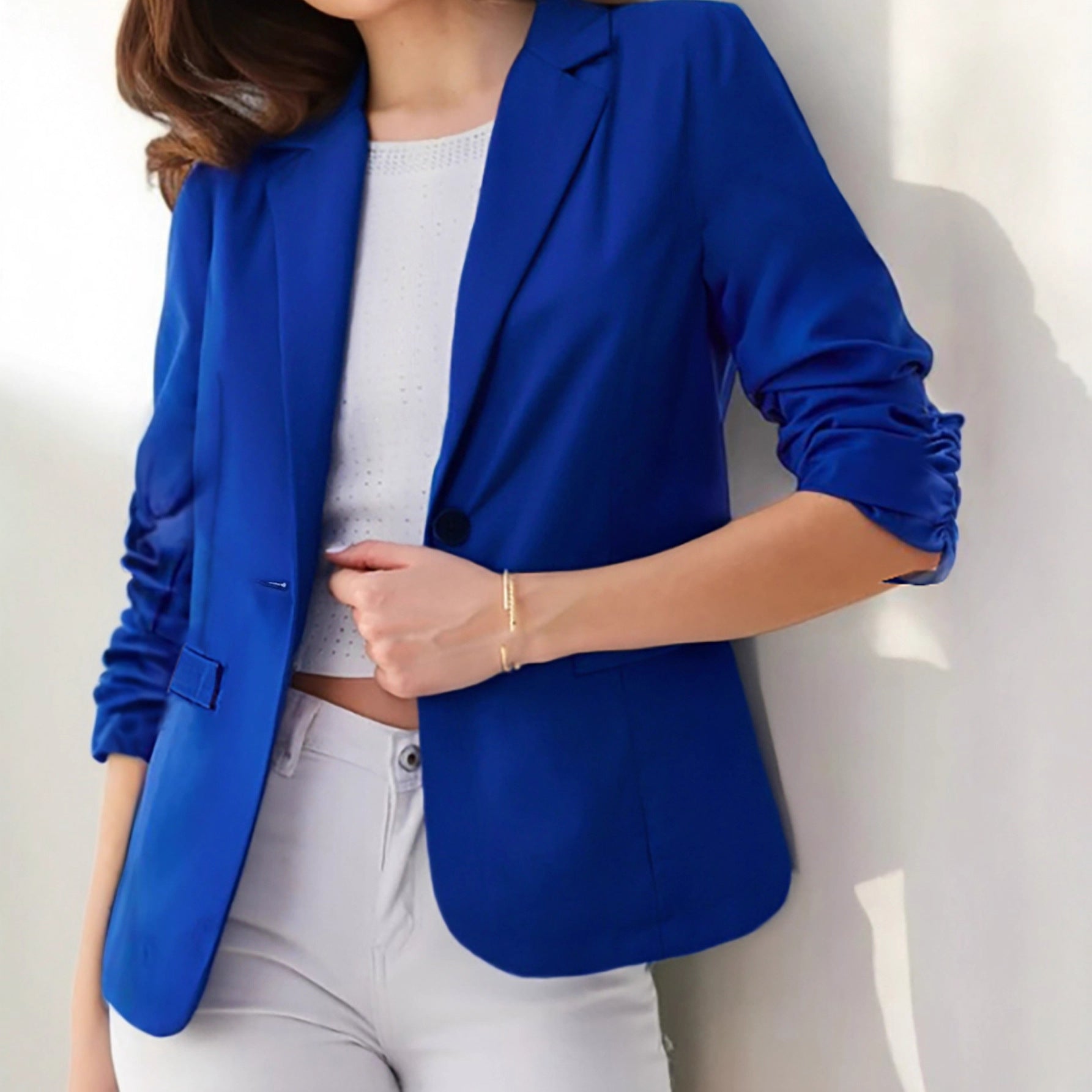 Damen Blazer Elegantes Design Vielseitig Schwarz - Norvielle