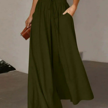 Damen Palazzo-Hose Elastischer Bund Praktische Seitentaschen Norvielle