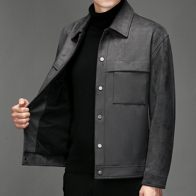 Norvielle Herren Wildlederjacke Elegantes Design
