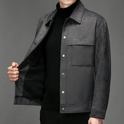 Norvielle Herren Wildlederjacke Elegantes Design