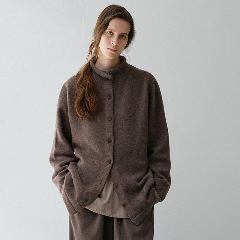 Damen Wolljacke Stehkragen Norvielle - Norvielle