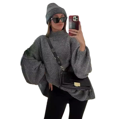 Damen Oversized Strickpullover Gemütlich Modern Norvielle