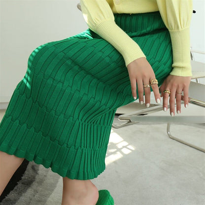 Damen Strickhose Strukturiert Weit Norvielle