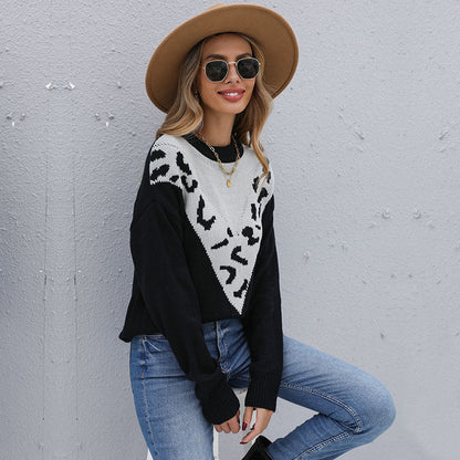 Damen Strickpullover Animalmuster Norvielle