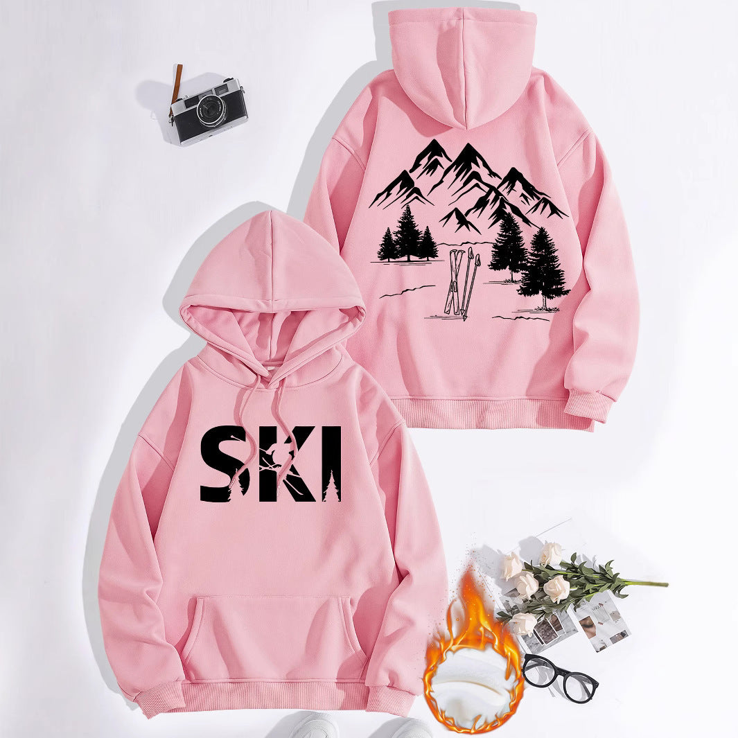 Damen Kapuzenpullover Ski-Design Gemütlich Norvielle