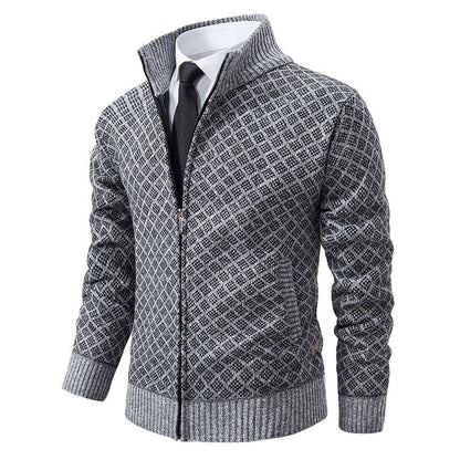 Herren Strickblazer Strukturiertes Muster Anthrazit - Norvielle