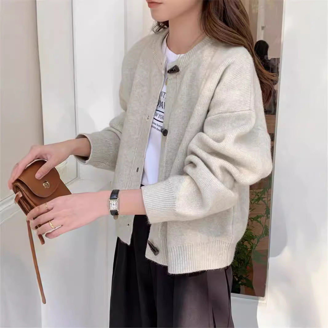Damen Strickjacke mit Knöpfen Elegantes Design Norvielle - Norvielle