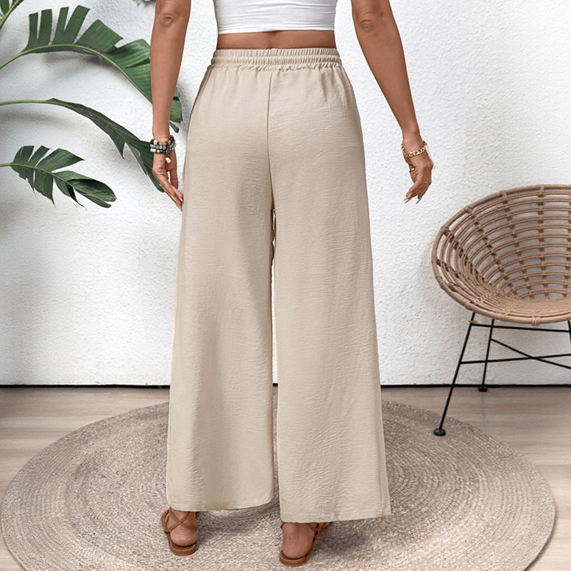 Damen Komfort-Hose Weite Bein mit Taschen Norvielle